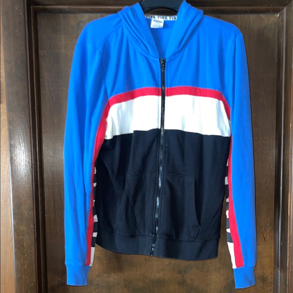 Victoria's Secret Blue and Pink Zip Up Jacket